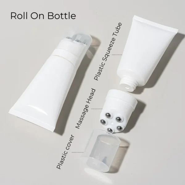 Refillable Metal Roller Ball Skincare Applicator – Empty Skincare Massage Tube