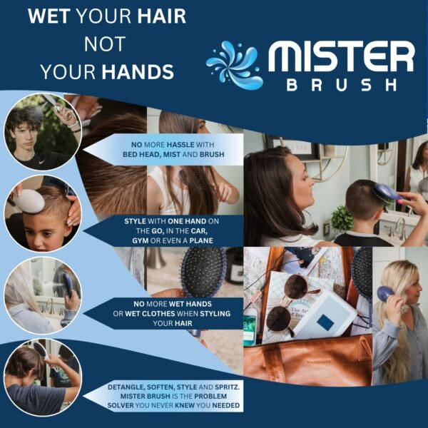 Moistry™ The Ultimate 2-in-1 Styling Brush & Hair Mister